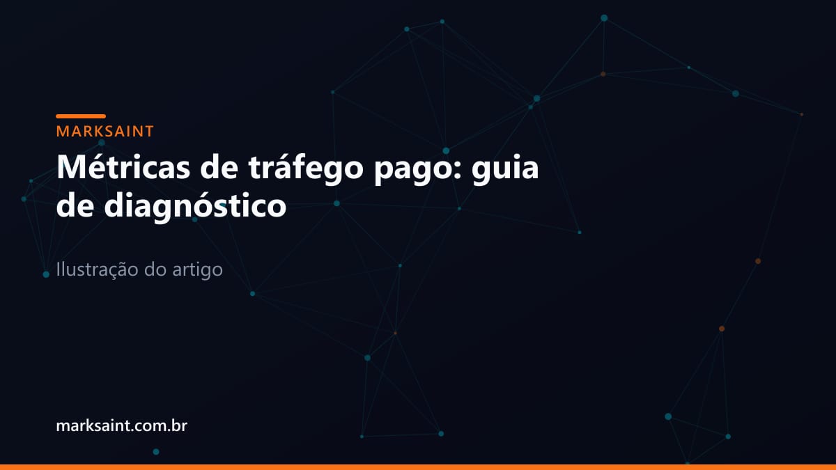 Ilustração conceitual de funil de conversão e análise de dados de campanhas publicitárias.