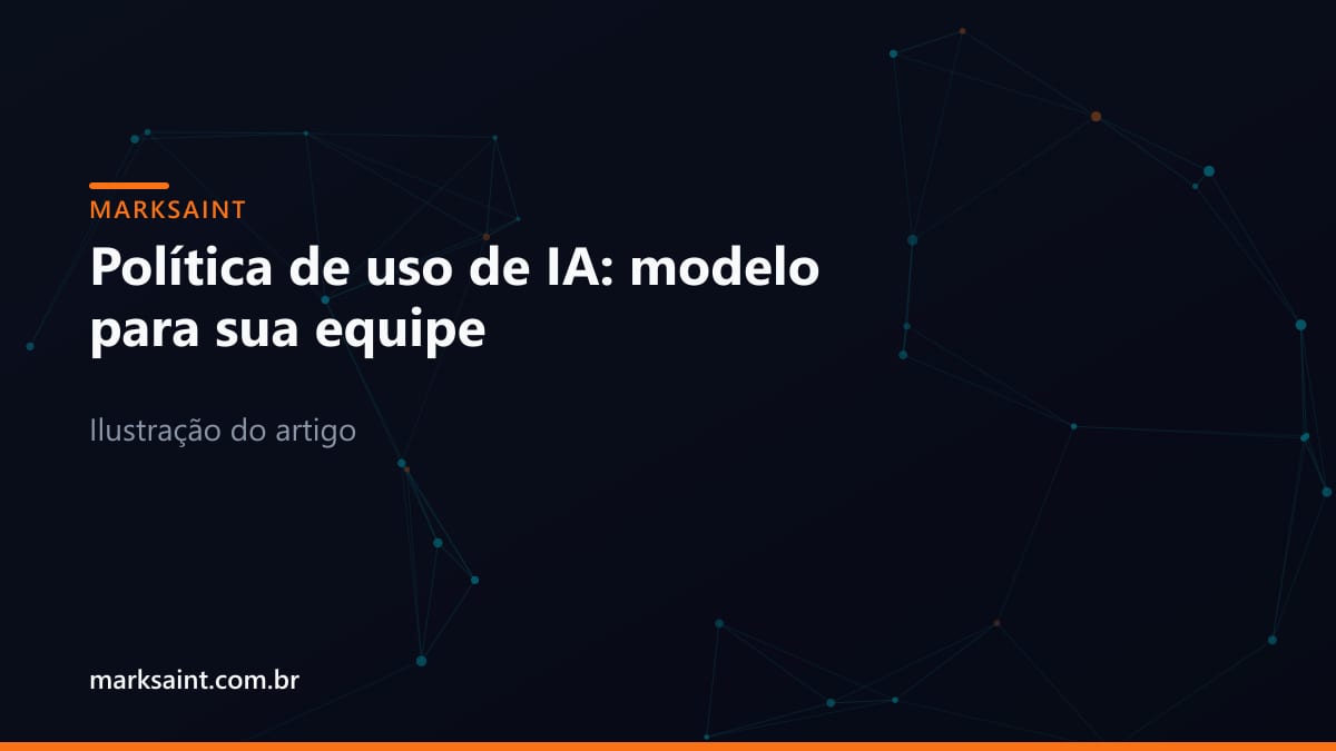 Diagrama conceitual de governança e fluxos de compliance para adoção segura de inteligência artificial em empresas.