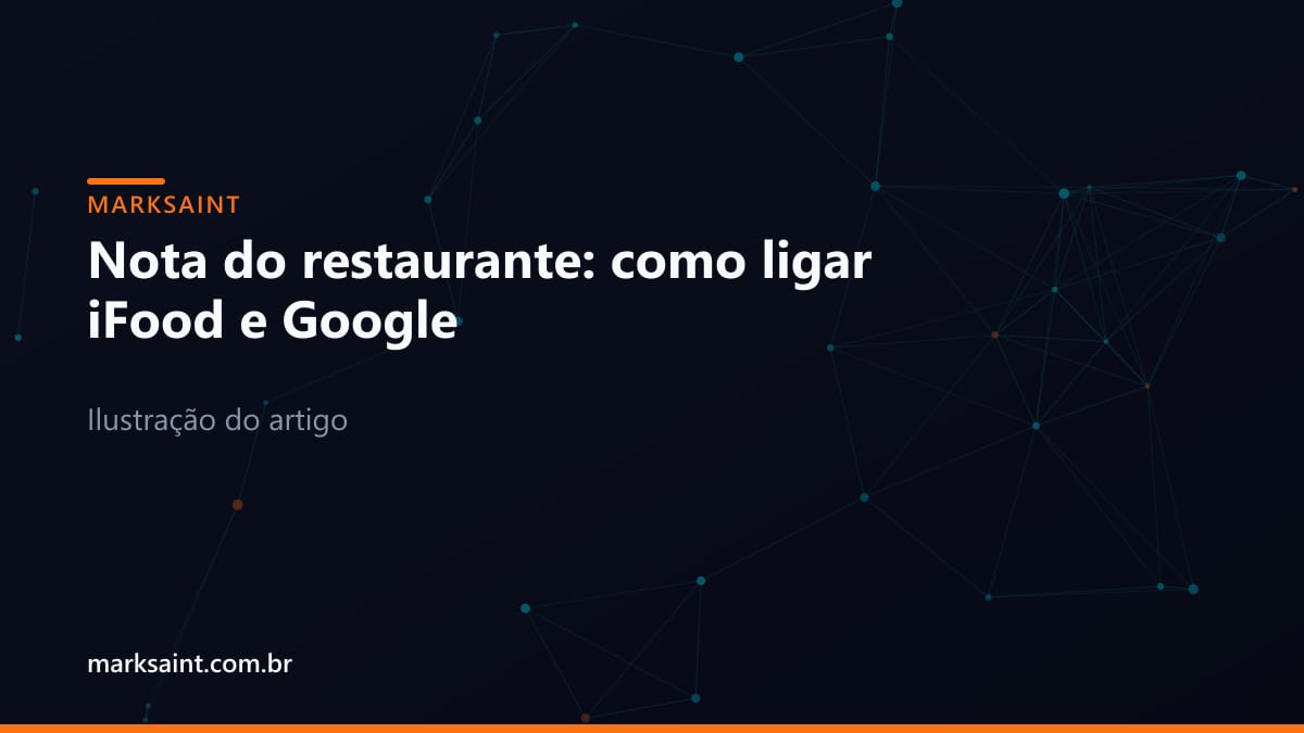 Ilustração conceitual de gestão de reputação digital e avaliações conectando canais de busca e delivery.