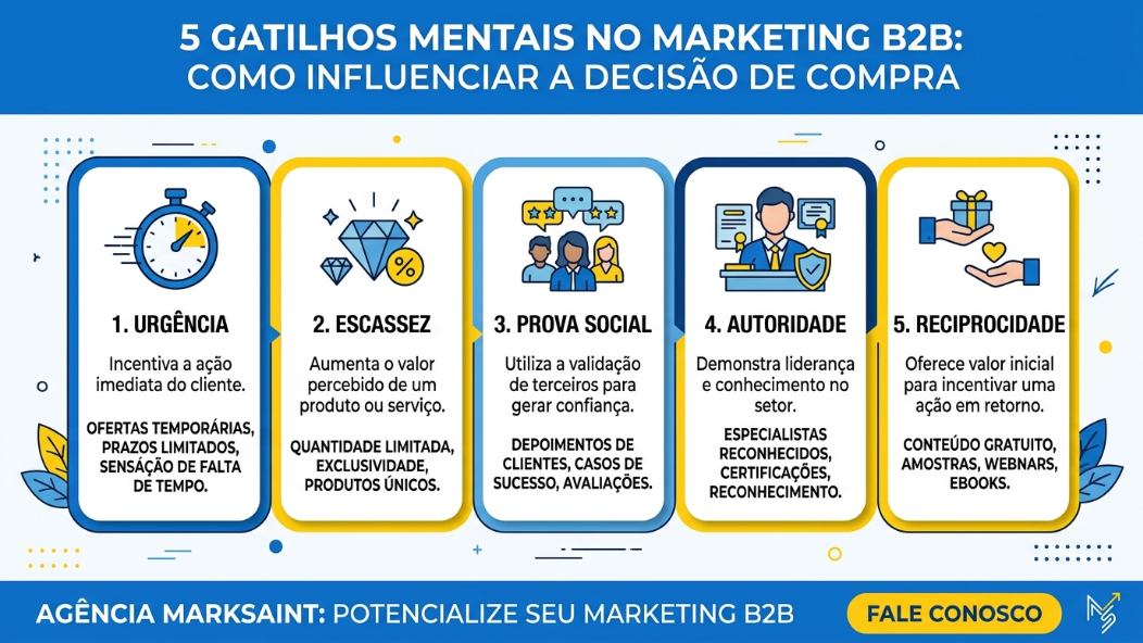 Principais tipos de gatilhos mentais para escalar vendas