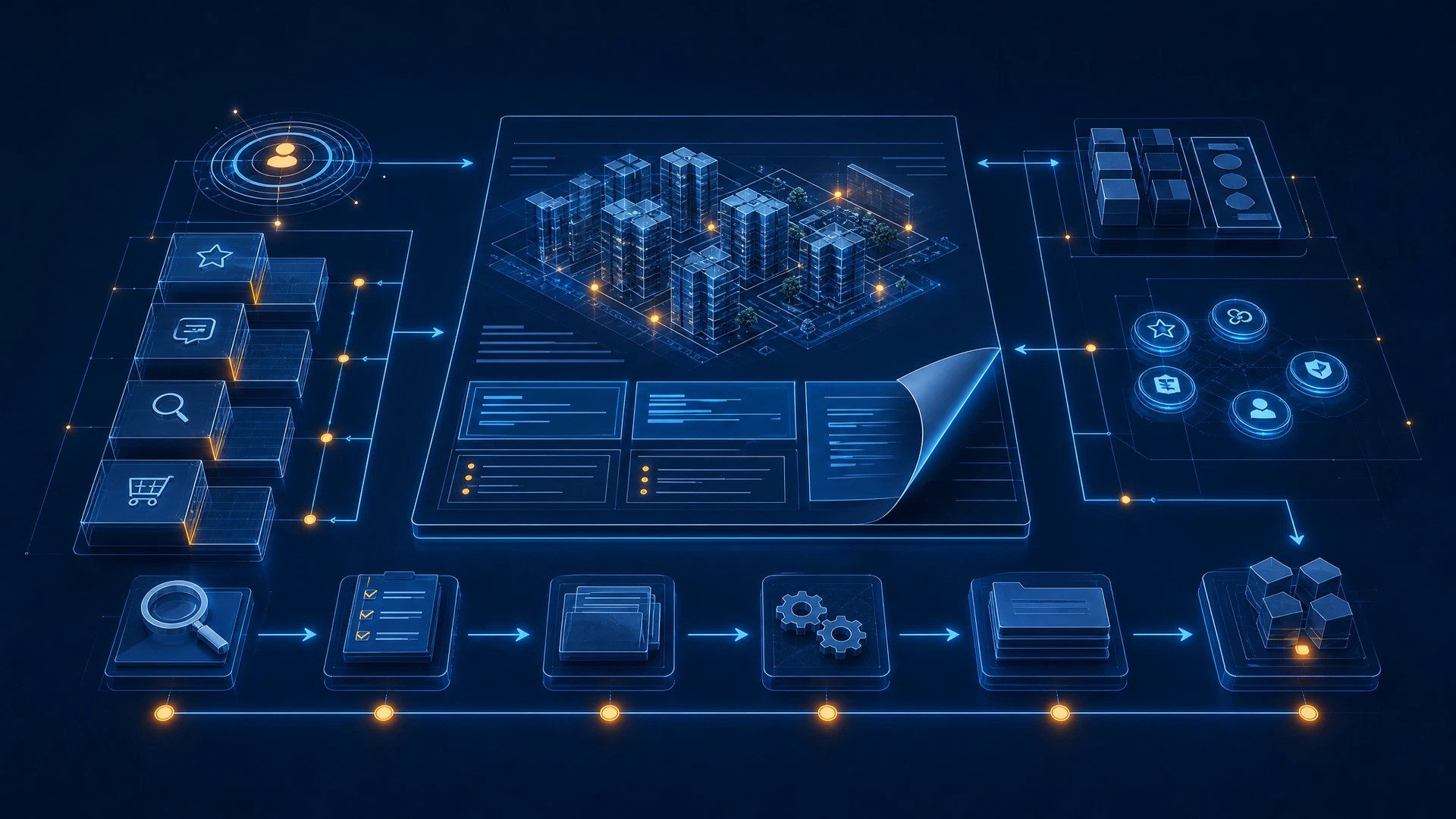 Blueprint editorial alinhando intenção, pauta e publicação SEO.