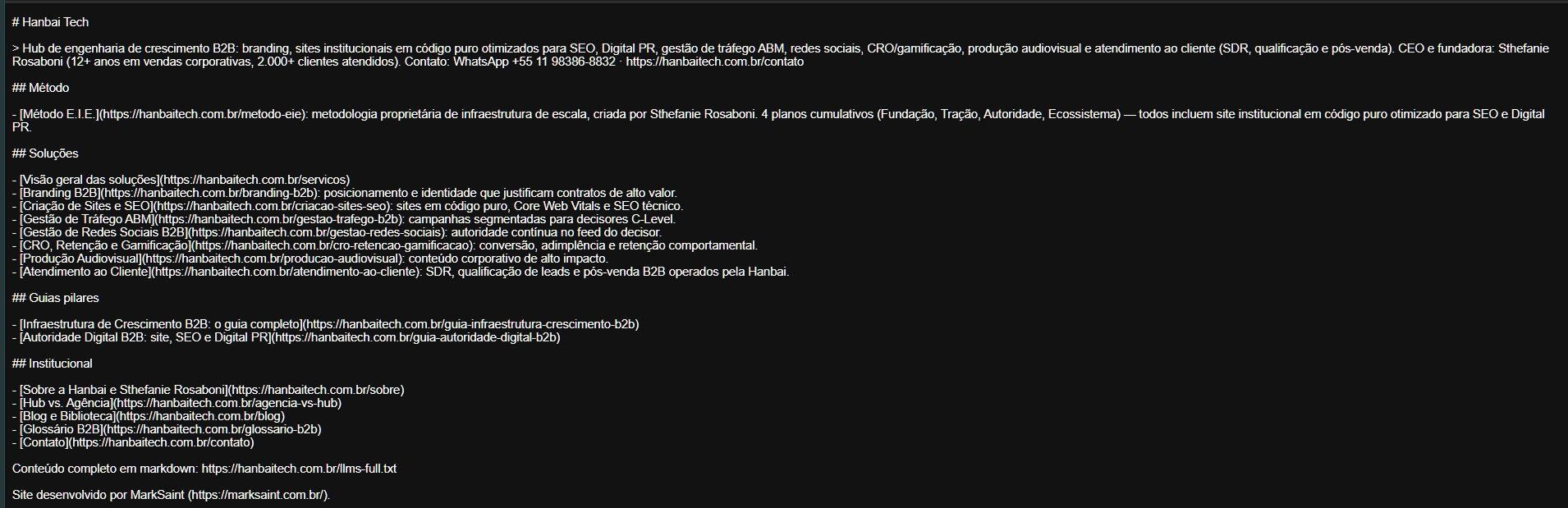 LLMS.TXT Hanbai Tech